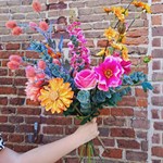 Zijde boeket zomers