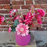 Zijde boeket roze/rood